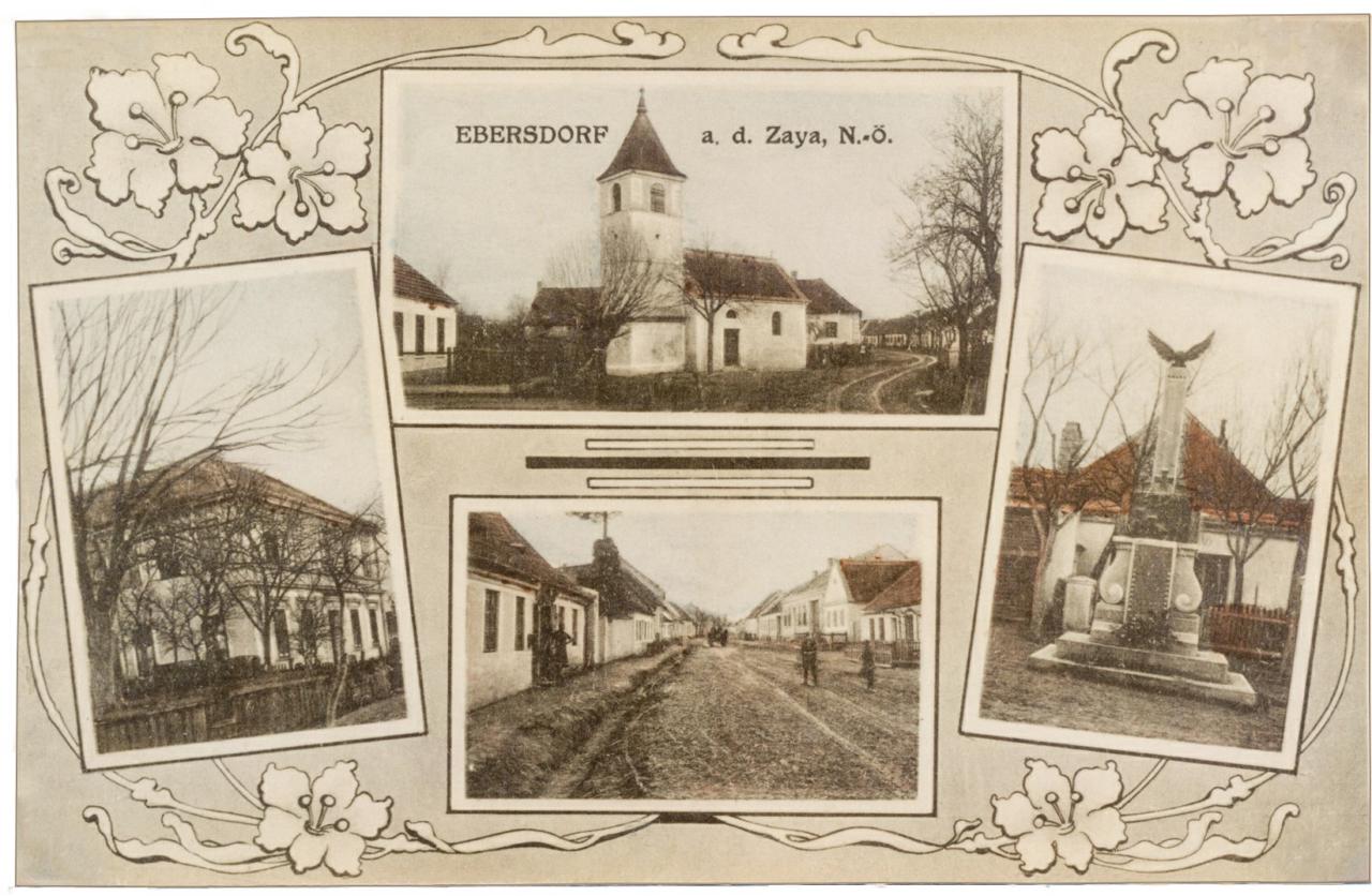Ansichtskarte von Ebersdorf a. d. Zaya, 1925