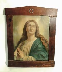 Gemälde "Maria Immaculata", Kunstdruck aus dem 1/3 des 20. Jh.
