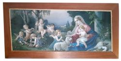 Gemälde, Schlafzimmerbild von Giovanni, Maria m. Jesuskind und Engel, frühes 20. Jh.
