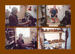 Fotografien mit  "Berufsdarstellung eines Schusters", Wilfersdorf um 1995