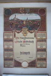 1 Urkunde zur Verleihung des Bürgerrechts der Stadt Mistelbach