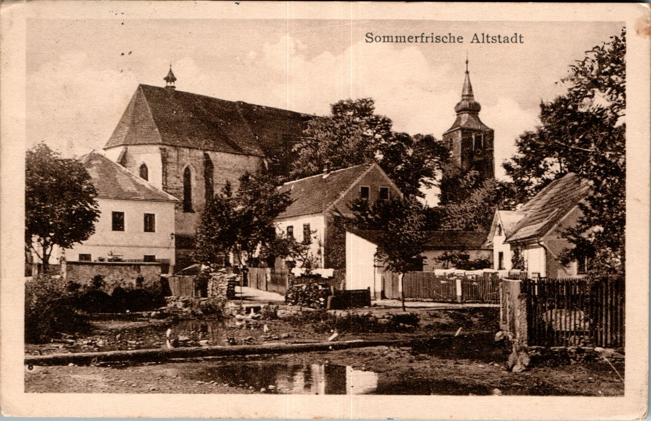 Altstadt bei Neubistritz Ansichtskarte 