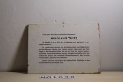 Inforamtionstafel Nikolaus Tuitz