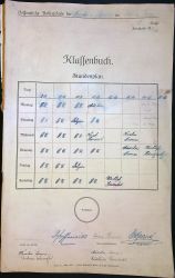 Klassenbuch Stundenplan 1932/33