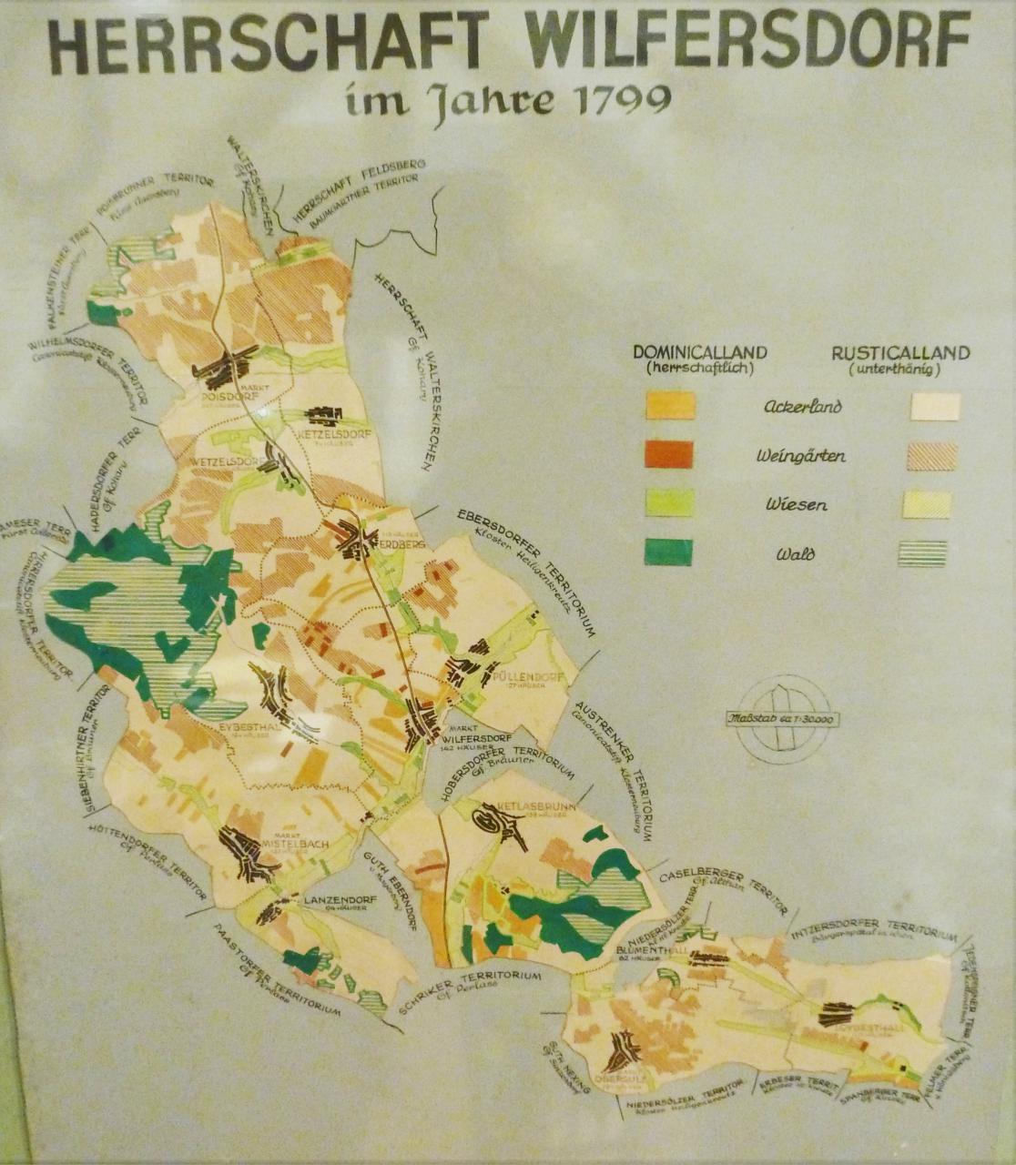 Schautafel Hochfürstliche Liechtenstein`sche Herrschaft Wilfersdorf